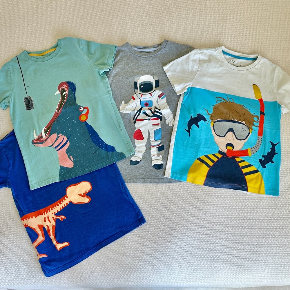 Mini Boden Bundle of 4 Graphic Tees